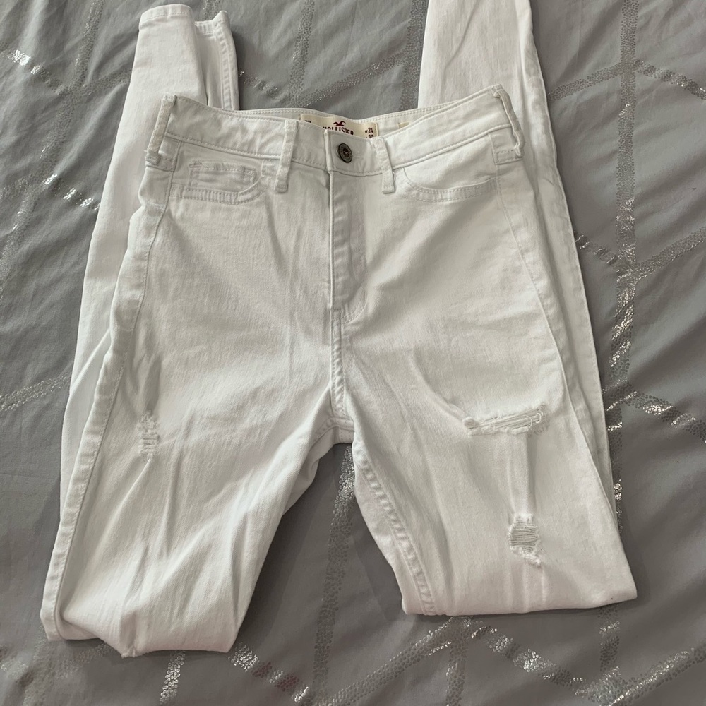 Hollister white women jeans